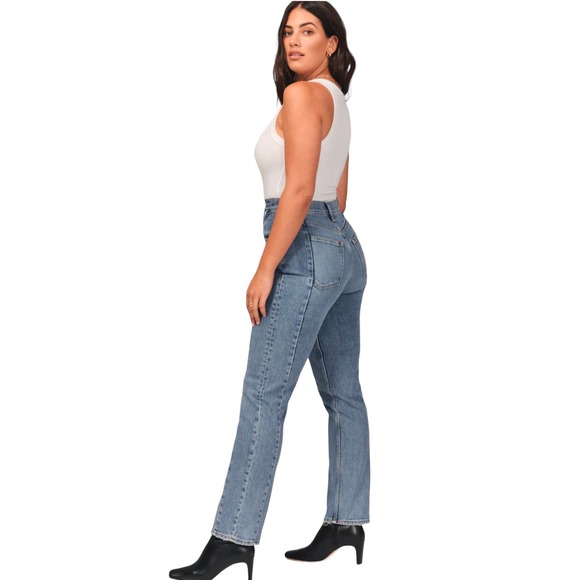 Abercrombie & Fitch Blue Straight Leg Jeans - Picture 4 of 13